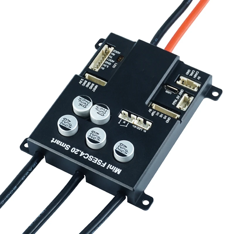 Алюминиевая подложка Mini FSESC 4 20 Smart 3-12S одиночный ESC на основе VESC4 для
