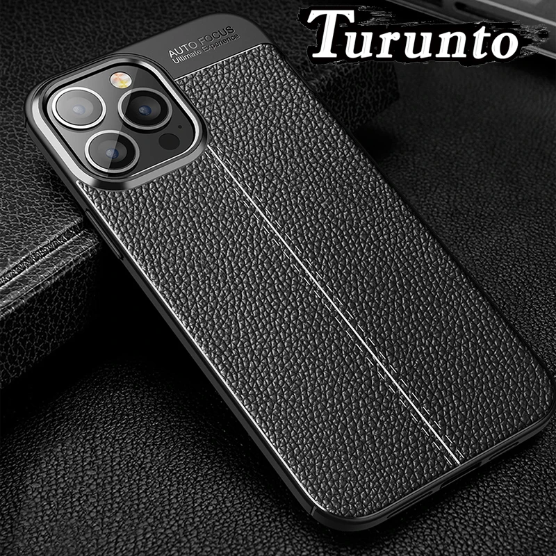 TURUNTO Shockproof Case for iPhone 13 Pro Max 12 mini 11 Pro Leather Texture soft silicone Phone Back Cover for 8 7 6 Plus XS XR
TURUNTO Shockproof Case for iPhone 13 Pro Max 12 mini 11 Pro Leather Texture soft silicone Phone Back Cover for 8 7 6 Plus XS XR