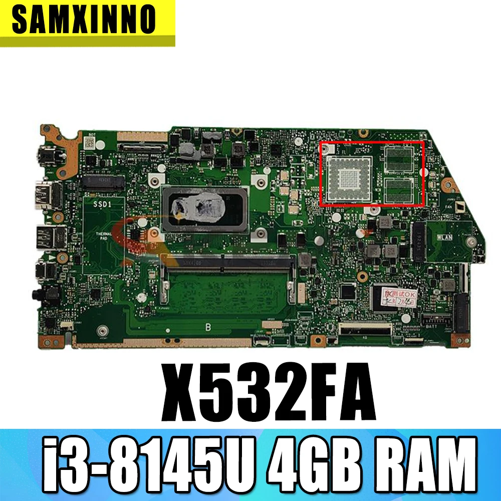Материнская плата Akemy X532FA для ноутбука Asus VivoBook S15 S532F X532 X532F X532FL X532FA, материнская плата с процессором i3-8145U 4 Гб ОЗУ
Материнская плата Akemy X532FA для ноутбука Asus VivoBook S15 S532F X532 X532F X532FL X532FA, материнская плата с процессором i3-8145U 4 Гб ОЗУ