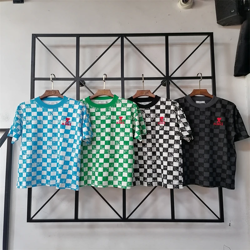 2022 Ami New Small Letter Embroidered Street Fashion Loose Versatile Cotton Round Collar Summer Men's Short Sleeve T-shirt
2022 Ami New Small Letter Embroidered Street Fashion Loose Versatile Cotton Round Collar Summer Men's Short Sleeve T-shirt