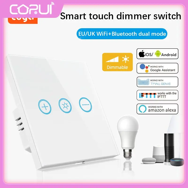 Neutral Wire Required Tuya Smart Switch Voice Control Flame Retardant Tuya Smart Wifi Wall Touch Switch Timing Infinite Dimming
Neutral Wire Required Tuya Smart Switch Voice Control Flame Retardant Tuya Smart Wifi Wall Touch Switch Timing Infinite Dimming
