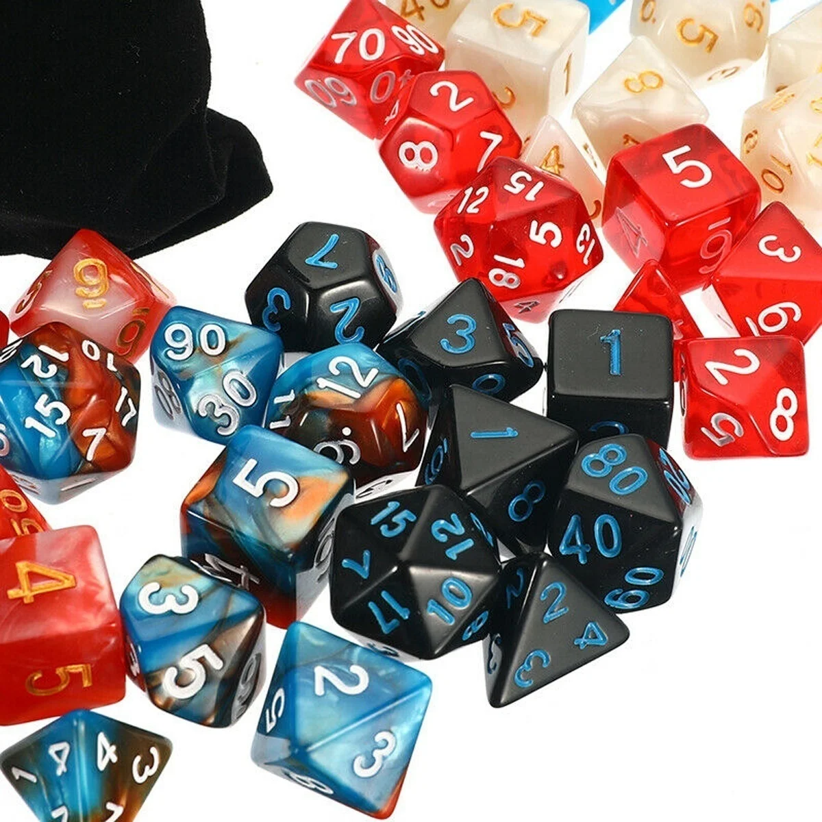 7Pcs Polyhedral Dice Double-Colors Polyhedral Game Dice for Table Game with Black Drawstring Bag Home Decoration Accessories
7Pcs Polyhedral Dice Double-Colors Polyhedral Game Dice for Table Game with Black Drawstring Bag Home Decoration Accessories