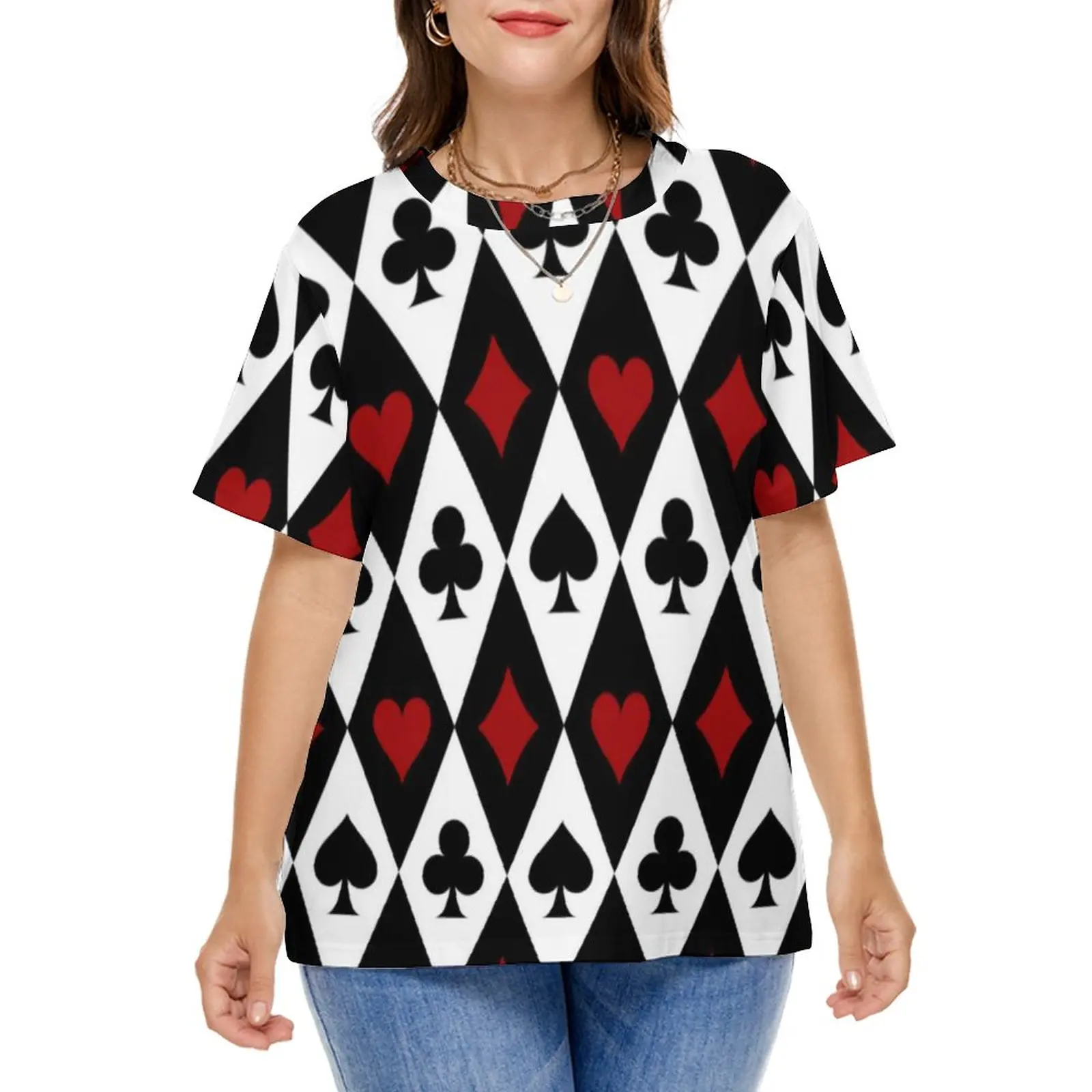 Card Player Casino T-Shirts Gambling Blackjack Casual T Shirt Short Sleeve Women Hip Hop Tshirt Sexy Printed Tops Plus Size
Card Player Casino T-Shirts Gambling Blackjack Casual T Shirt Short Sleeve Women Hip Hop Tshirt Sexy Printed Tops Plus Size