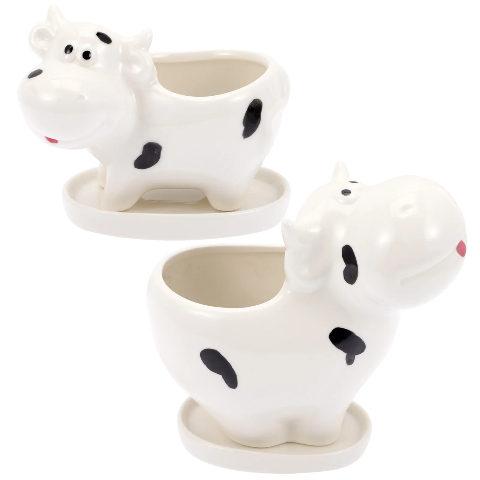 2 Sets Ceramic Flower Pot Cow Shape Flower Planter Succulent Plant Flowerpot with Tray
2 Sets Ceramic Flower Pot Cow Shape Flower Planter Succulent Plant Flowerpot with Tray