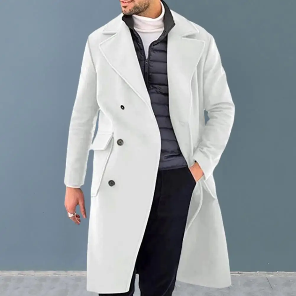 Men's Coat Autumn And Winter Lapel Double-breasted Solid Color Pocket Long-sleeved Casual Thickened Warm Men's Mid-length Coat
Men's Coat Autumn And Winter Lapel Double-breasted Solid Color Pocket Long-sleeved Casual Thickened Warm Men's Mid-length Coat