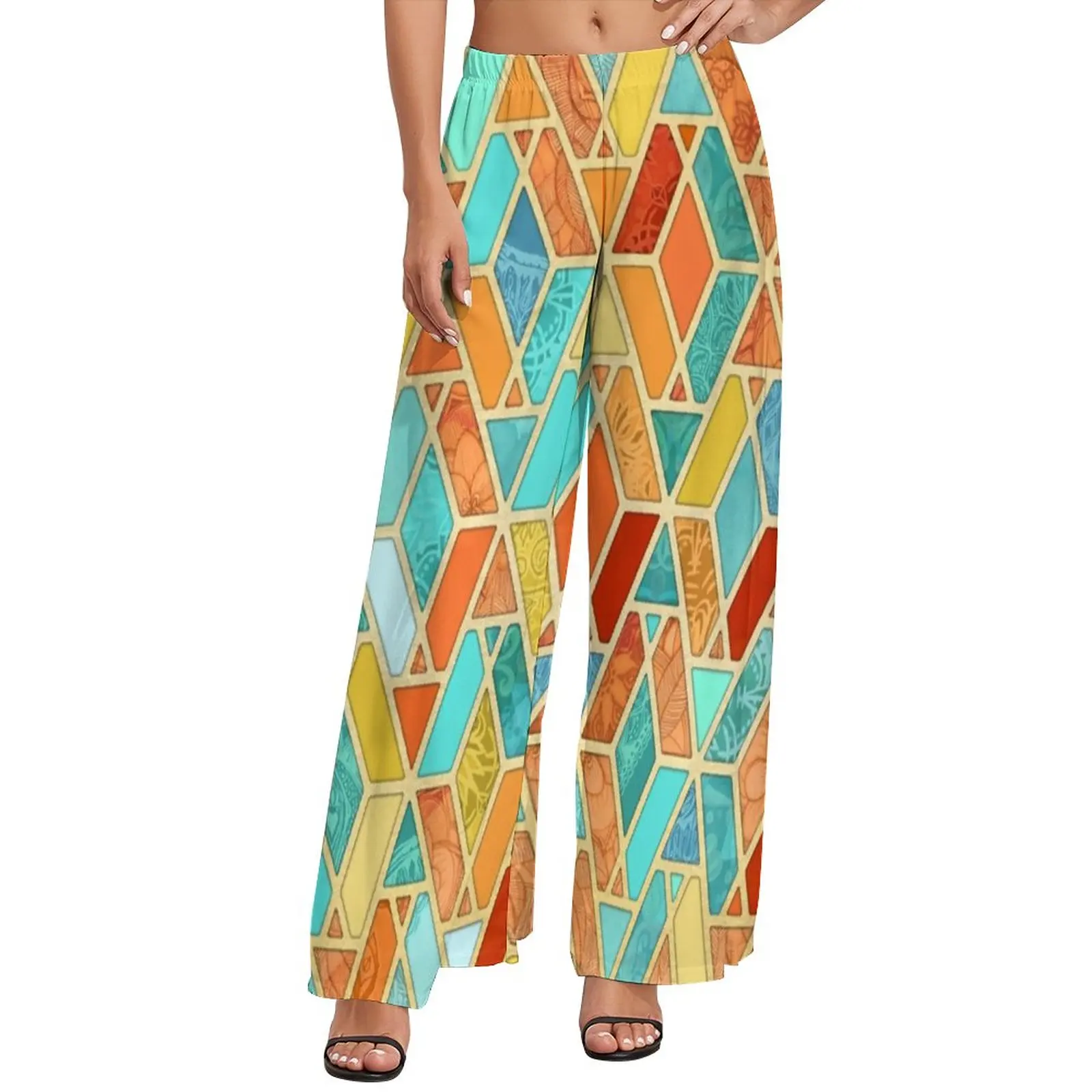 Abstract Patchwork Straight Pants Geometric Tile Print Office Wide Pants Womens Big Size Street Style Pattern Trousers
Abstract Patchwork Straight Pants Geometric Tile Print Office Wide Pants Womens Big Size Street Style Pattern Trousers