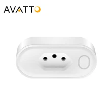 AVATTO Tuya 16/20A Brazil Standard WiFi Smart Plug Smart Life APP Remote Compatible Smart Socket Voice For Google Home Alexa
