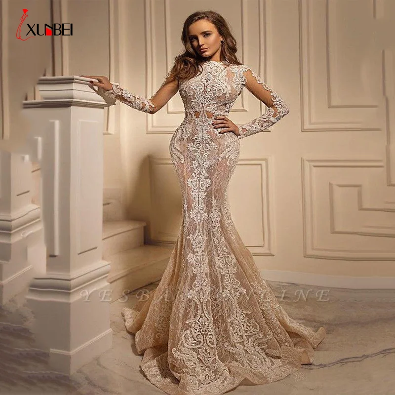 Robe De Mariee Mermaid Wedding Dresses Long Sleeves Lace Beads Bridal Lace Dresses Vestidos De Novia Mariage Dresses Plus Size
Robe De Mariee Mermaid Wedding Dresses Long Sleeves Lace Beads Bridal Lace Dresses Vestidos De Novia Mariage Dresses Plus Size