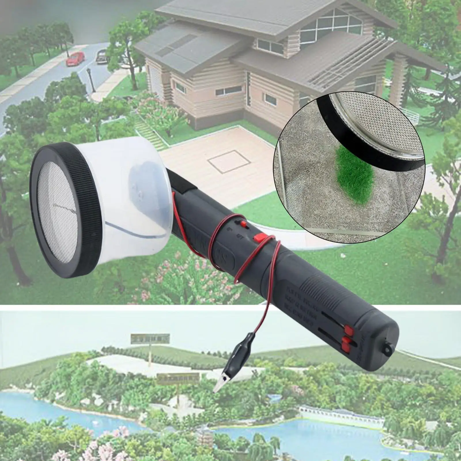 Portable Static Grass Flocking Applicator for Sand Table Railway Scenery Terrain Diorama DIY Scenic Sand Table Model
Portable Static Grass Flocking Applicator for Sand Table Railway Scenery Terrain Diorama DIY Scenic Sand Table Model