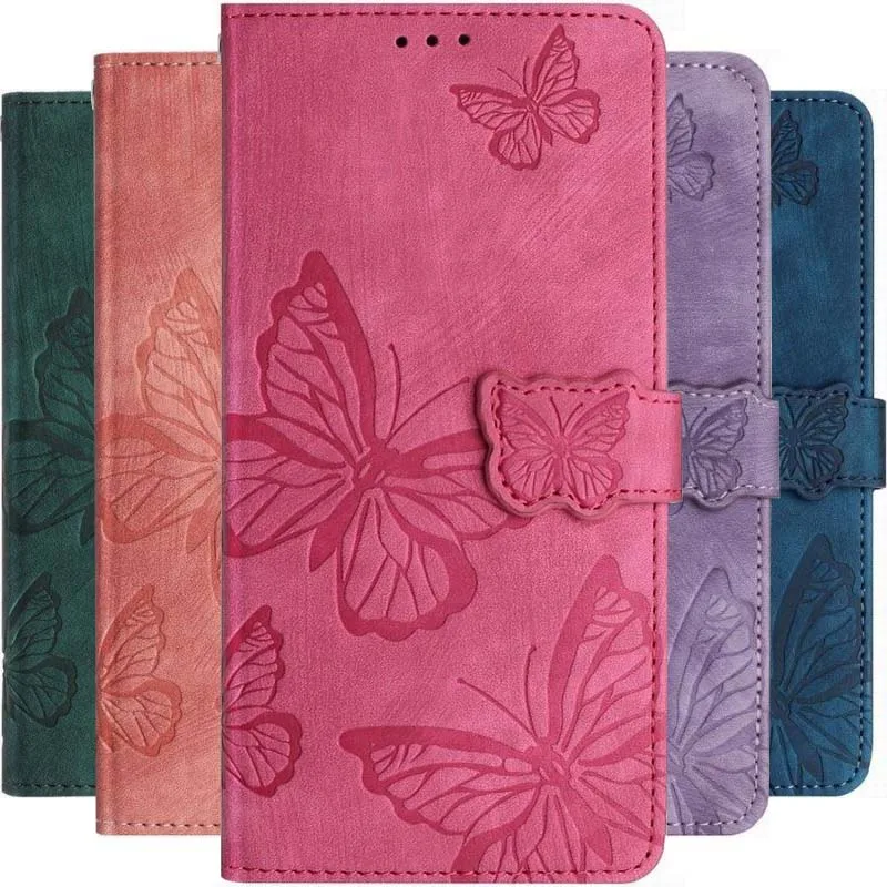 

Wallet Card Slot Case For Huawei P Smart 2020 2021 Z Y5 Y6 2018 Y7 2019 Honor X7 X8 10 9 Lite 8A Cute Butterfly Phone Cover D01E