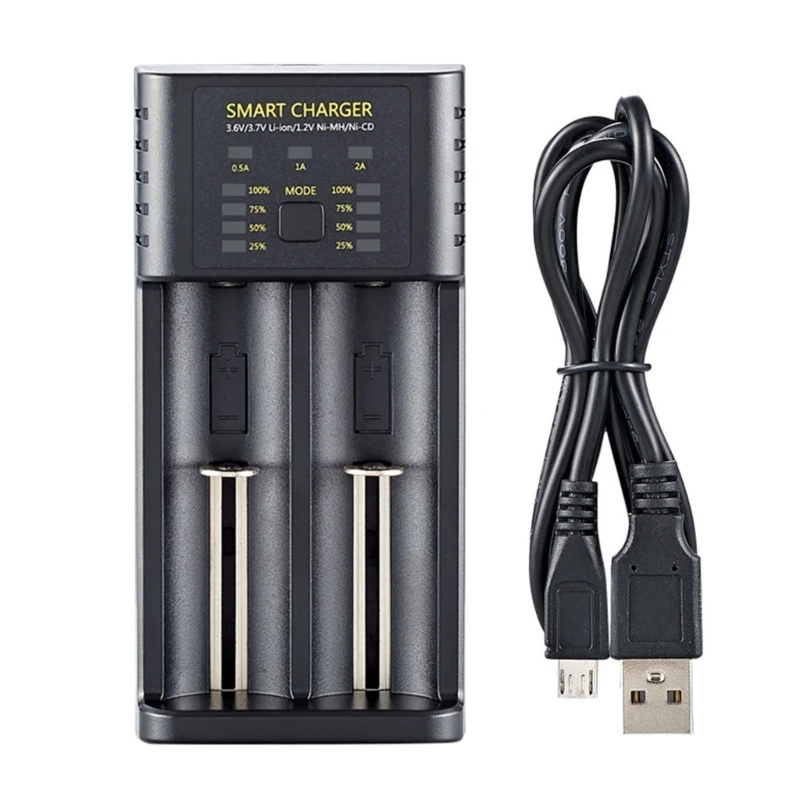 3.6V/3.7V 2-slot 18650 Lithium-Battery Charger 2CH Charge Solution for 21700/22650/25500/26650 Rechargeable Batteries
3.6V/3.7V 2-slot 18650 Lithium-Battery Charger 2CH Charge Solution for 21700/22650/25500/26650 Rechargeable Batteries