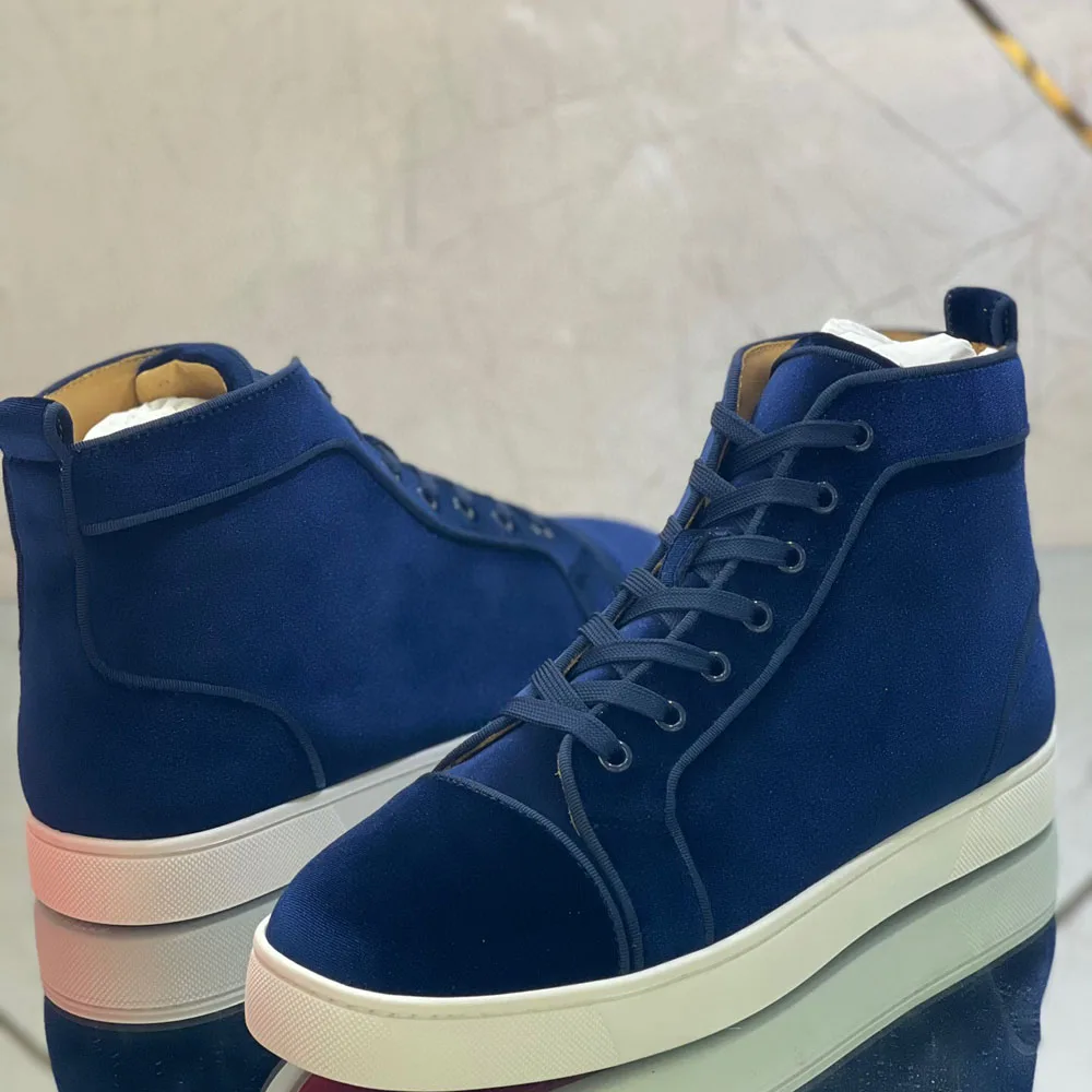 Высокие темно-синие туфли из натуральной замши с красной подошвой для мужчин, повседневные лоферы на плоской подошве, кроссовки, свадебная ...
Высокие темно-синие туфли из натуральной замши с красной подошвой для мужчин, повседневные лоферы на плоской подошве, кроссовки, свадебная ...