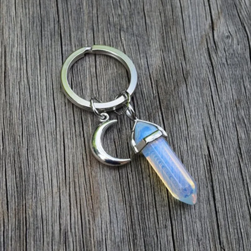 Boho Crystal Moon KeyChain Key Ring Crescent Pendant Opalite Gift For Women Man Charm Jewelry Wholesale
Boho Crystal Moon KeyChain Key Ring Crescent Pendant Opalite Gift For Women Man Charm Jewelry Wholesale