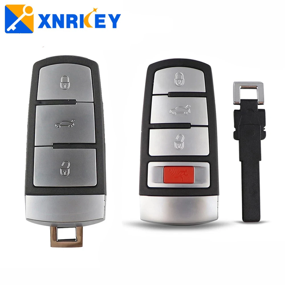 

XNRKEY 3/4 Button Remote Car Key Shell for Volkswagen VW Passat CC B6 B7 B7L 3C R36 Magotan B5 Replacement Smart Key Case Cover