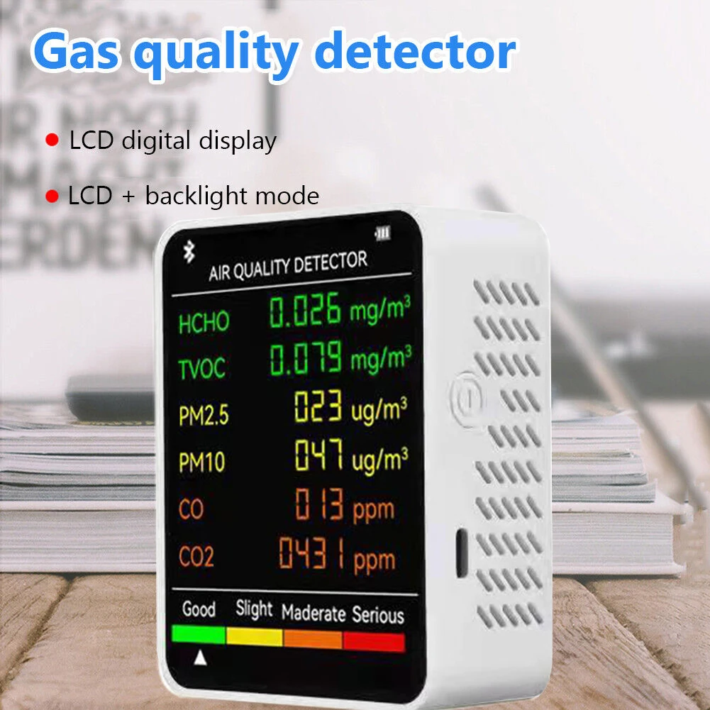 Air Quality Tester C02 Meter PM2.5 PM10 HCHO TVOC CO2 Multifunctional Infrared Detection Electrochemical Detection Technology
Air Quality Tester C02 Meter PM2.5 PM10 HCHO TVOC CO2 Multifunctional Infrared Detection Electrochemical Detection Technology