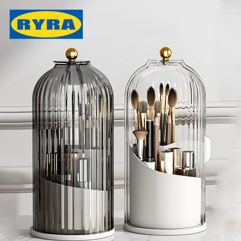 Вращающийся на 360 градусов держатель для кистей для макияжа, органайзер для косметики, женская коробка для хранения губной помады, органайзер для хранения косметики в ванной комнате
Вращающийся на 360 градусов держатель для кистей для макияжа, органайзер для косметики, женская коробка для хранения губной помады, органайзер для хранения косметики в ванной комнате