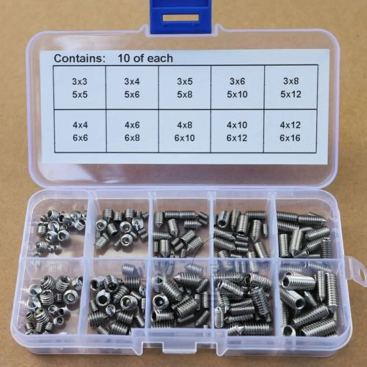 200Pcs Stainless Steel M3 M4 M5 M6 Cone Point Allen Head Hex Socket Screws Bolts
200Pcs Stainless Steel M3 M4 M5 M6 Cone Point Allen Head Hex Socket Screws Bolts