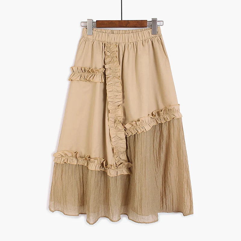 SuperAen Sweet Spring/summer 2022 New Fungus Lace Crepe Patchwork Loose All Match Slim Mid-Calf Woman Skirts
SuperAen Sweet Spring/summer 2022 New Fungus Lace Crepe Patchwork Loose All Match Slim Mid-Calf Woman Skirts