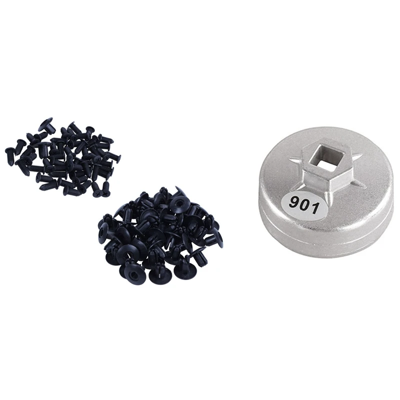 50x Auto 8mm Hole Press Type Plastic Rivets Black & 1x 901 14 Flutes Cap Oil Filter Wrench 1/2 Inch Square Drive 
50x Auto 8mm Hole Press Type Plastic Rivets Black & 1x 901 14 Flutes Cap Oil Filter Wrench 1/2 Inch Square Drive