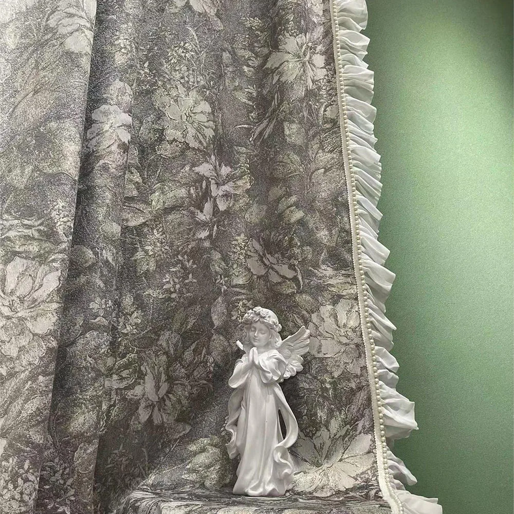 French Elegant Retro Pearls Lace Curtain American Luxury Grey Jacquard Blackout Window Drapes for Living Room and Bedroom Custom
French Elegant Retro Pearls Lace Curtain American Luxury Grey Jacquard Blackout Window Drapes for Living Room and Bedroom Custom