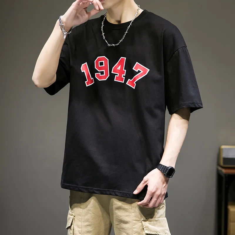 New 2022 Summer Men Loose Cotton Short-Sleeved T-Shirts Streetwear Oversize M-3XL Tshirt Printed Youth Tees Solid Tops Clothing
New 2022 Summer Men Loose Cotton Short-Sleeved T-Shirts Streetwear Oversize M-3XL Tshirt Printed Youth Tees Solid Tops Clothing