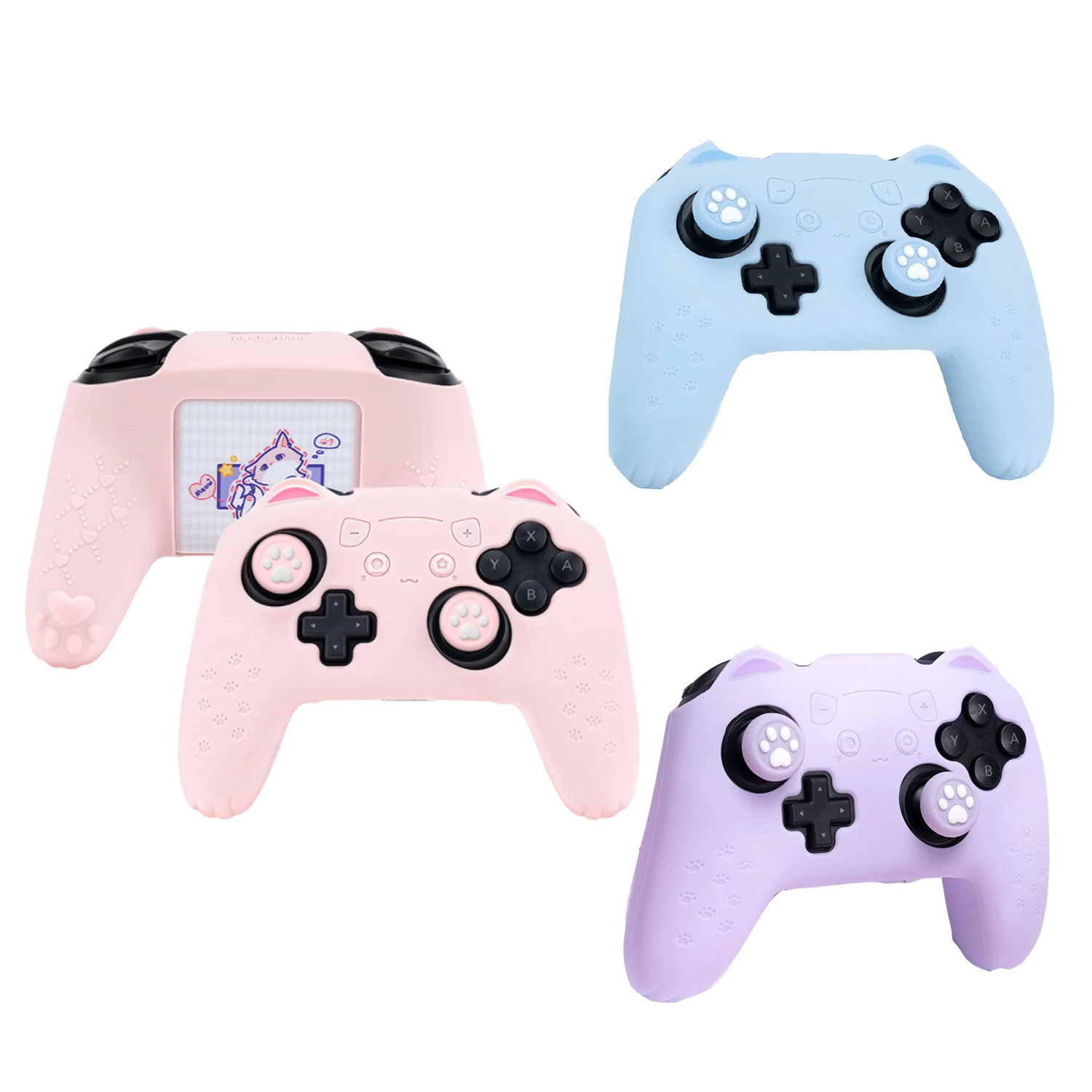 Cat Ear Paw Silicone Soft Shell Gamepad Sticker Skin For Nintendo Switch Pro NS Game Controller Case Thumb Stick Grip Cap Cover
Cat Ear Paw Silicone Soft Shell Gamepad Sticker Skin For Nintendo Switch Pro NS Game Controller Case Thumb Stick Grip Cap Cover