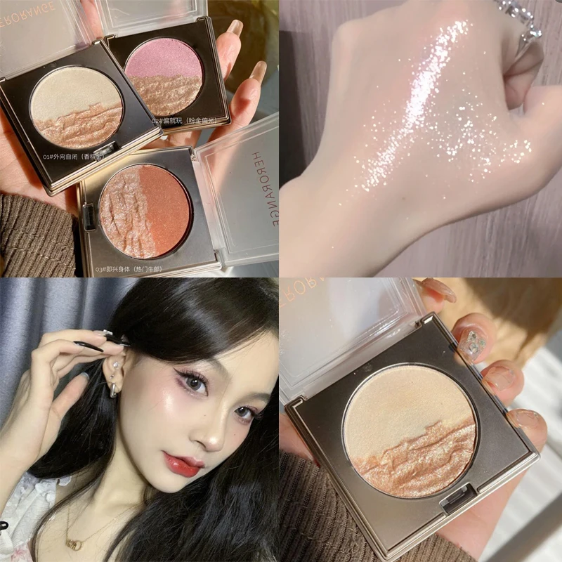 Double Color Highlighter Makeup Contour Palette Facial Bronzers Shimmer Powder Body Glitter Illuminator Highlight
Double Color Highlighter Makeup Contour Palette Facial Bronzers Shimmer Powder Body Glitter Illuminator Highlight