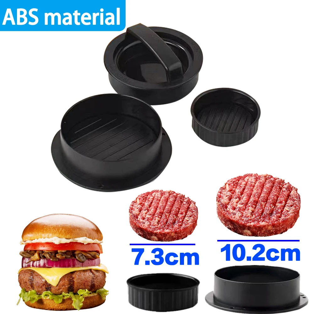 

ABS Hamburger Press Meat Pie Press Stuffed Burger Mold Maker with Baking Paper Liners Patty Pastry Tools BBQ Kitchen Accessories