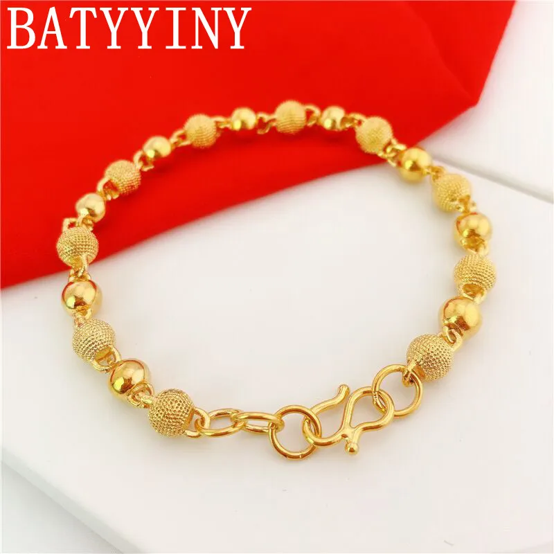 BATYYINY 24k Gold Bracelet Gilded Buddha Bead Hollow 6mm Bracelet for Women's Wedding Gifts
BATYYINY 24k Gold Bracelet Gilded Buddha Bead Hollow 6mm Bracelet for Women's Wedding Gifts