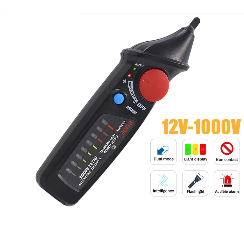 Non-Contact Voltage Detector Indicator BSIDE AVD06 Profession Smart Test Pencil Live/phase Wire Breakpoint NCV Continuity Tester
Non-Contact Voltage Detector Indicator BSIDE AVD06 Profession Smart Test Pencil Live/phase Wire Breakpoint NCV Continuity Tester