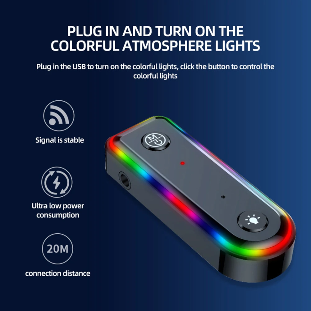 Transmitter Bluetooth Receiver 1pc 2- In-1 Black Bluetooth Colorful Light DC5V Car Audio Amplifier Bluetooth 5.3
Transmitter Bluetooth Receiver 1pc 2- In-1 Black Bluetooth Colorful Light DC5V Car Audio Amplifier Bluetooth 5.3