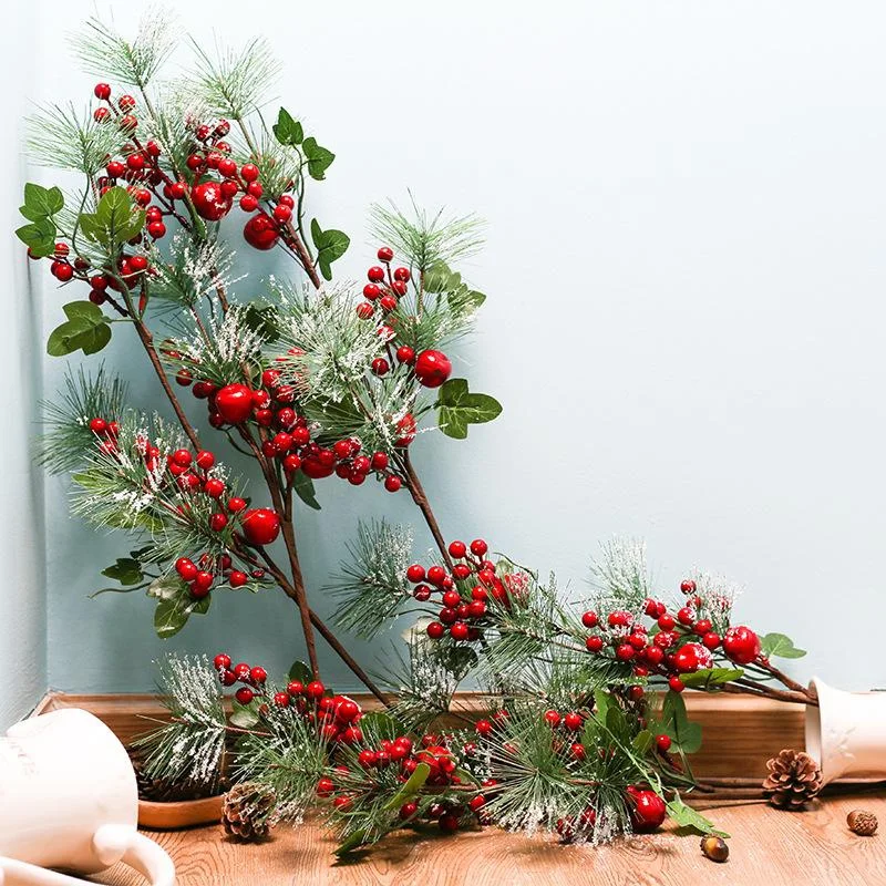 Christmas Simulation Berry Artificial Pine Needles Red Berry Flower Branch shopwindow Holiday Decorations Home Decor Accessories
Christmas Simulation Berry Artificial Pine Needles Red Berry Flower Branch shopwindow Holiday Decorations Home Decor Accessories