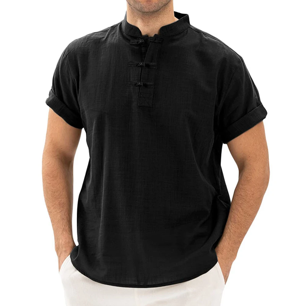 Mens Solid Color Pullover Fashion Henely Shirts Short Sleeve T-Shirt Fashion Basic Blouse Casual Tee Button Solid Top
Mens Solid Color Pullover Fashion Henely Shirts Short Sleeve T-Shirt Fashion Basic Blouse Casual Tee Button Solid Top