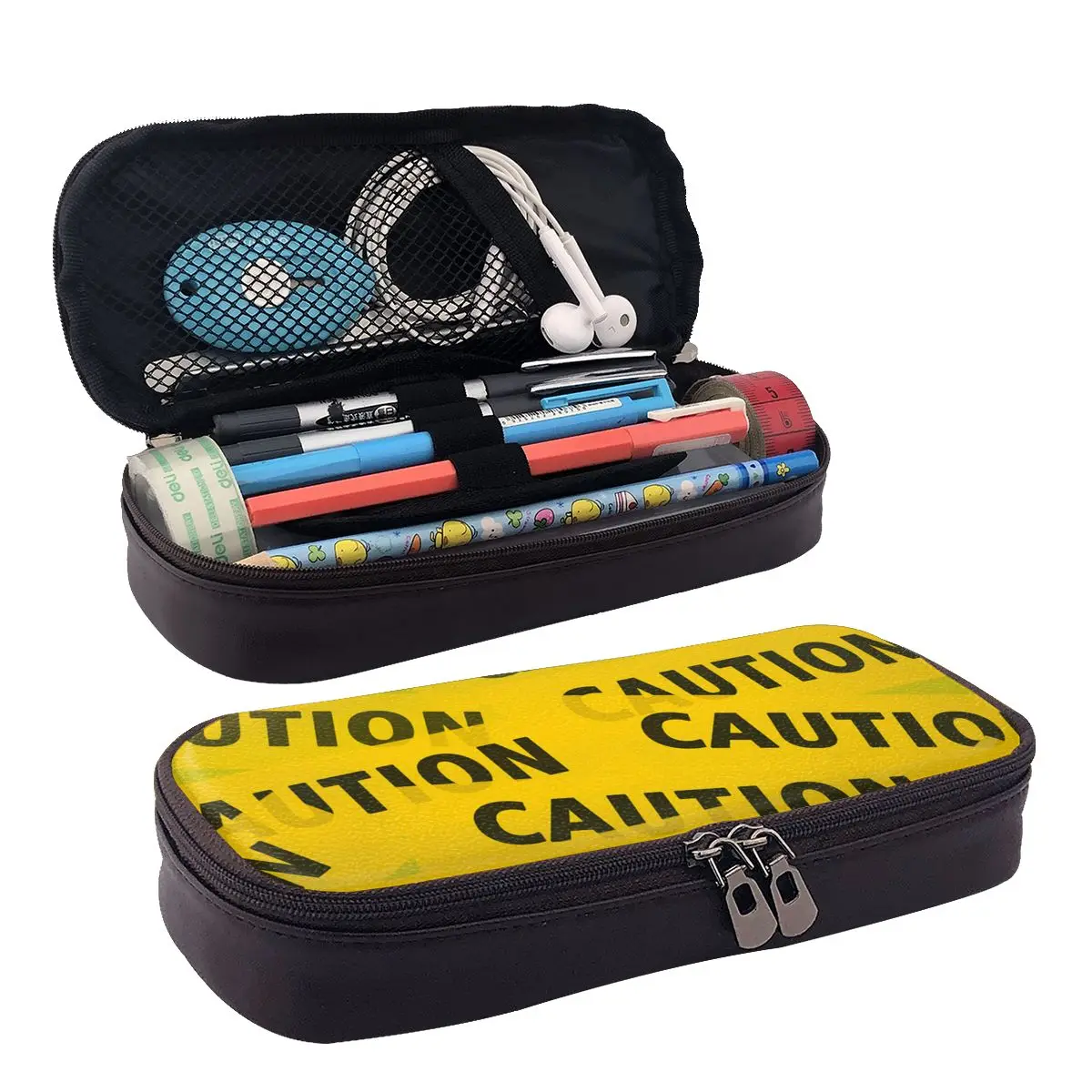 Caution Tape Leather Pencil Case Zipper Pencil Box Stationery Pen Pouch for Boys Girls School Students Work Office
Caution Tape Leather Pencil Case Zipper Pencil Box Stationery Pen Pouch for Boys Girls School Students Work Office