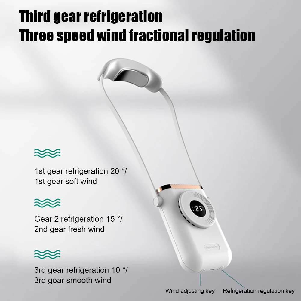 Mini Portable Bladeless Neck Fan USB Rechargeable Mute Fans 3 Speed Adjustable Cooling Fan Summer Outdoor Hanging Air Cooler
Mini Portable Bladeless Neck Fan USB Rechargeable Mute Fans 3 Speed Adjustable Cooling Fan Summer Outdoor Hanging Air Cooler