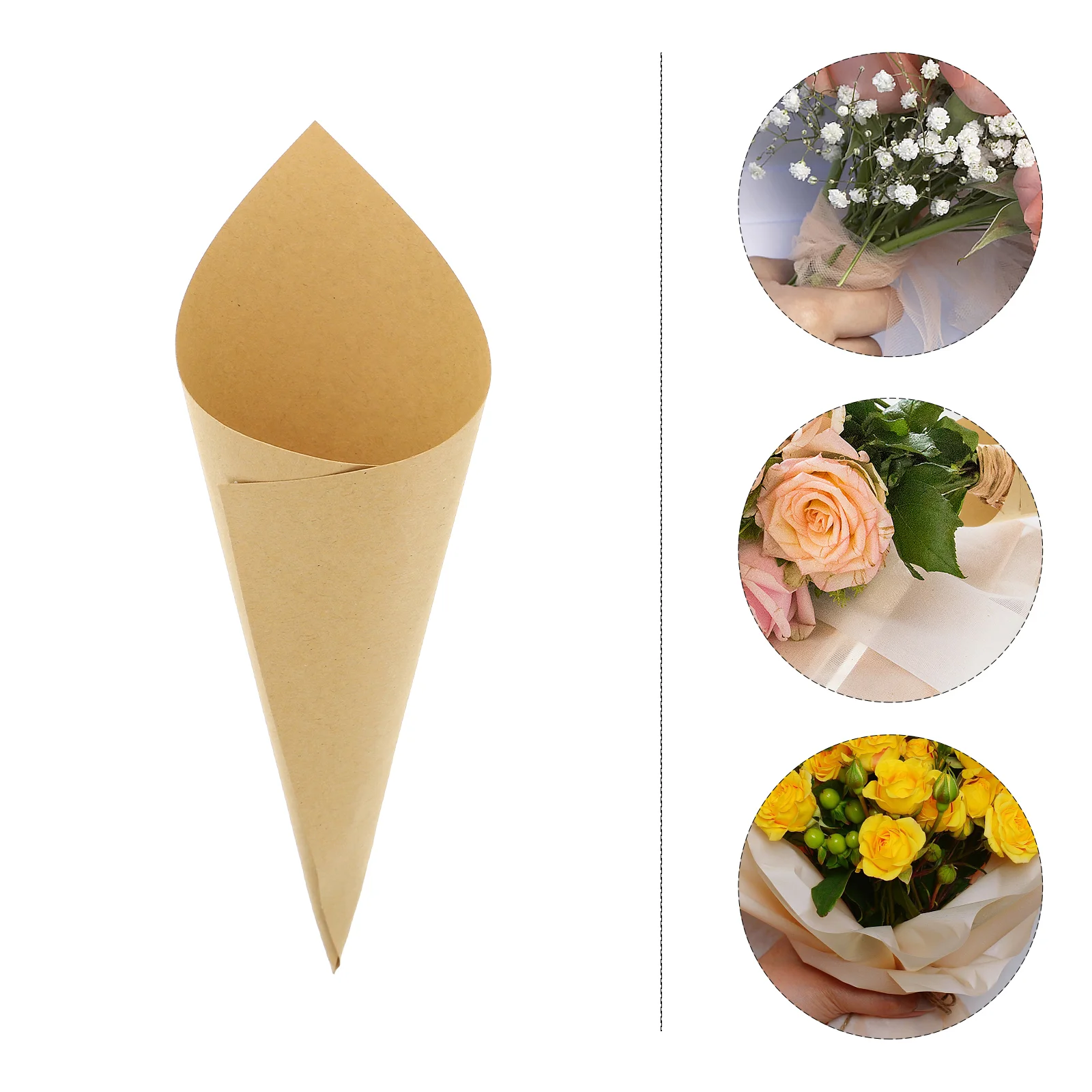 50pcs Kraft Paper Cones, Wedding Cone Paper Cones Bouquet Petals Paper Cone Flower Cones Holder for Wedding Party Favor
50pcs Kraft Paper Cones, Wedding Cone Paper Cones Bouquet Petals Paper Cone Flower Cones Holder for Wedding Party Favor