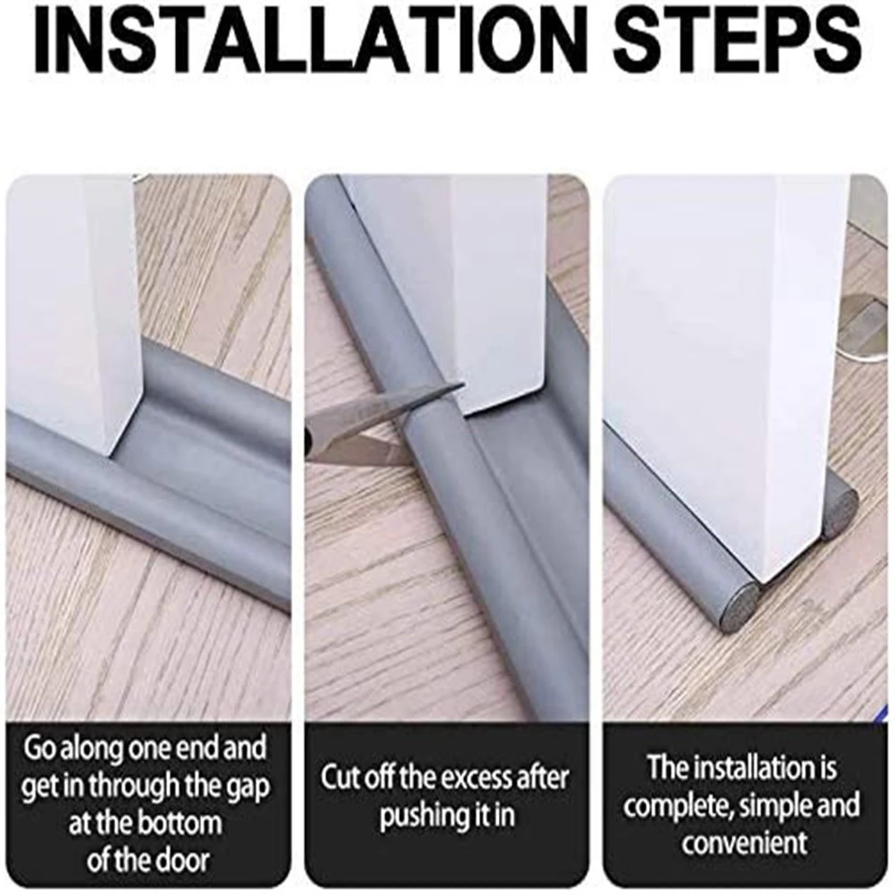 Useful Seal Strip Stopper Draught Excluder Stopper Durable Save Space Stays In Position Door Bottom Guard Double
Useful Seal Strip Stopper Draught Excluder Stopper Durable Save Space Stays In Position Door Bottom Guard Double