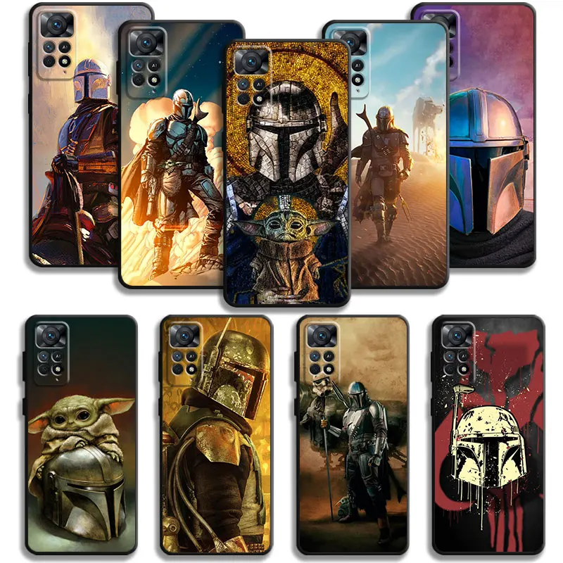 

The Mandalorian Robot Yoda Painting Art Case For Xiaomi Redmi Note 11T 11S 11 10 8 Pro 9 9S 9T 8T for Mi 10 8 9A 9C 10C K40 K50