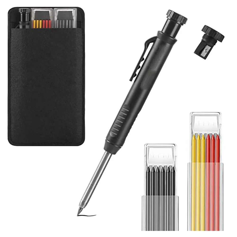Solid Carpenter Pencil Set with Sharpener and Organizer for Woodworking Scribing Durable Mechanical Pencil A
Solid Carpenter Pencil Set with Sharpener and Organizer for Woodworking Scribing Durable Mechanical Pencil A