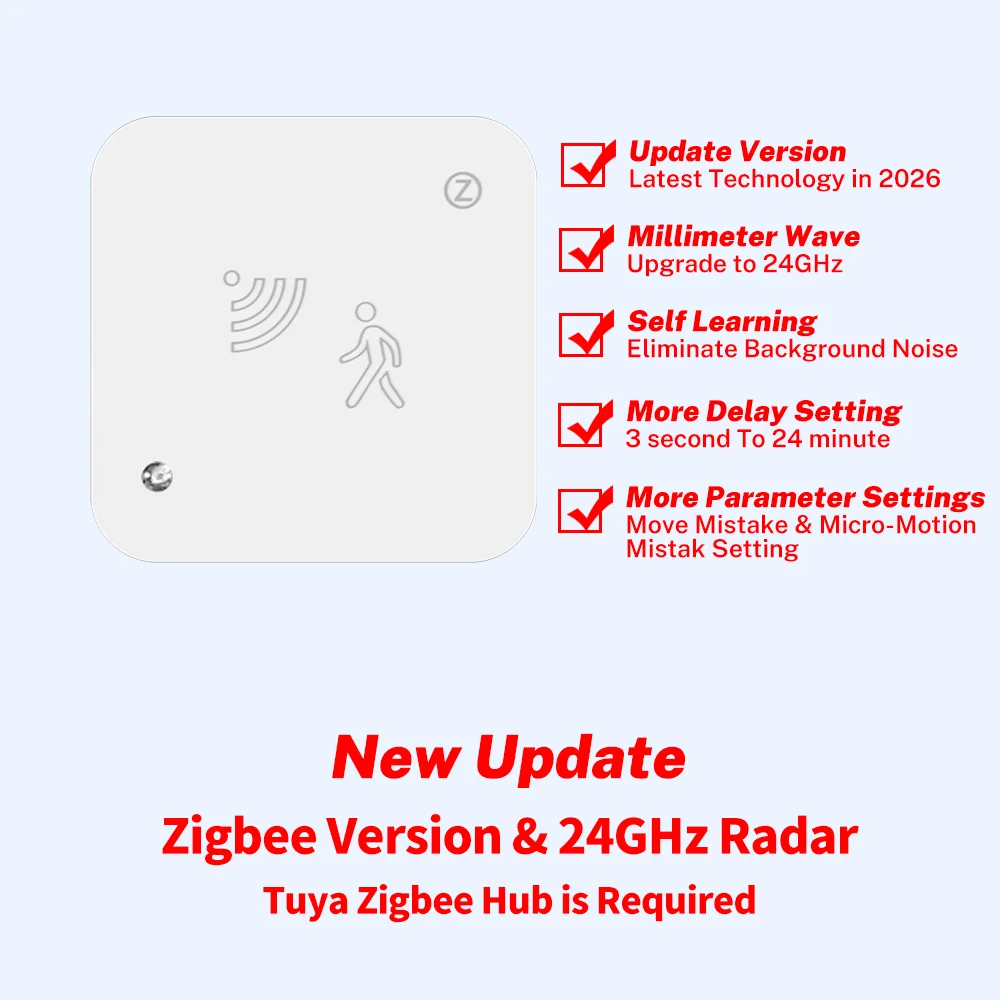 Датчик присутствия человека Tuya Zigbee Wi-Fi
Датчик присутствия человека Tuya Zigbee Wi-Fi