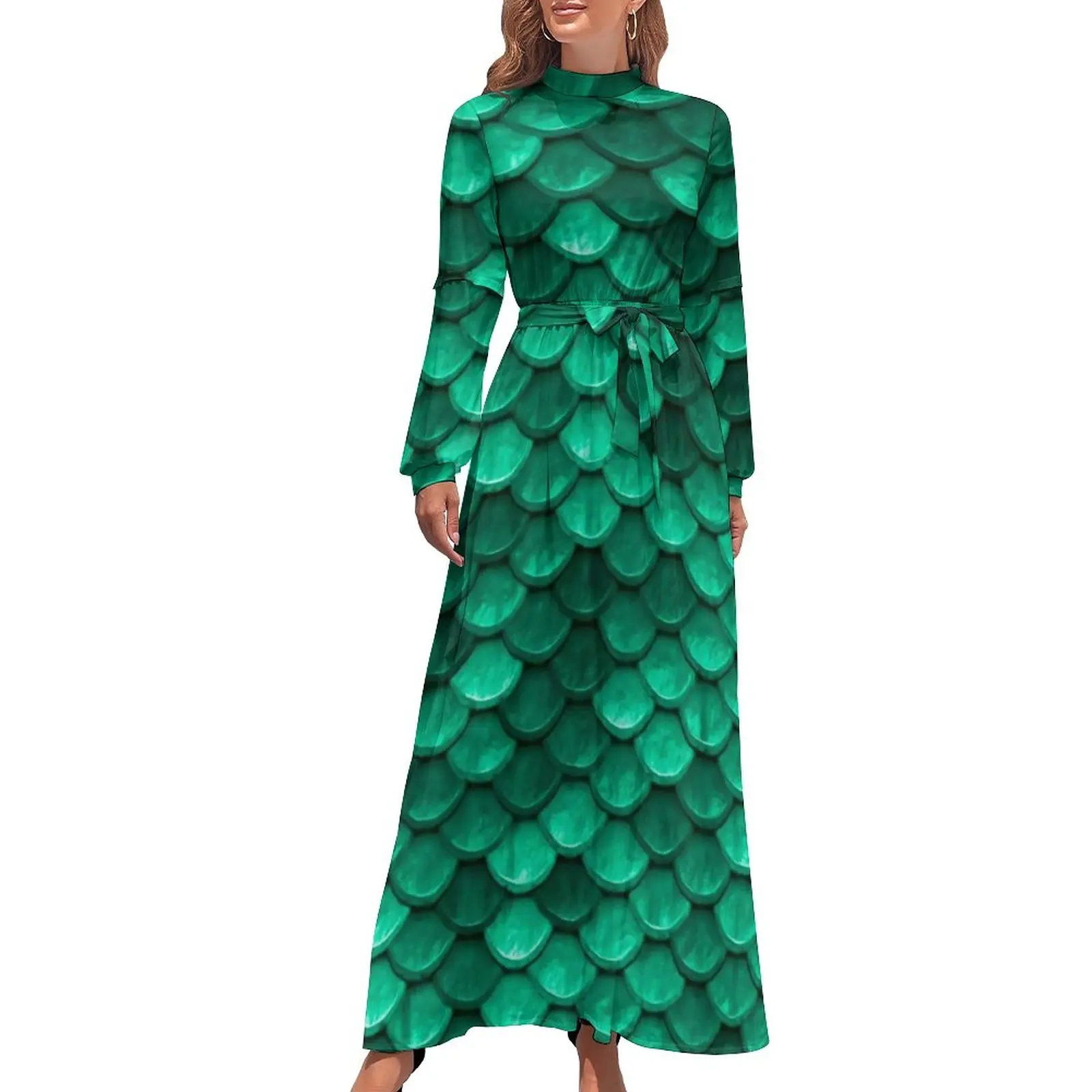 Mermaid Green Dress Beautiful Fish ScalesElegant Pattern Maxi Dress Female Long Sleeve Street Wear Bohemia Long Dresses Vestidos
Mermaid Green Dress Beautiful Fish ScalesElegant Pattern Maxi Dress Female Long Sleeve Street Wear Bohemia Long Dresses Vestidos
