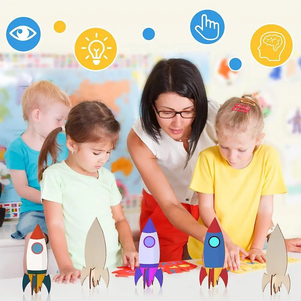 Wooden Rocket Cutouts Creative Sturdy Children Toy Rocket Shape Craft Long Service Life Wooden Rocket Ornament Kids Toy
Wooden Rocket Cutouts Creative Sturdy Children Toy Rocket Shape Craft Long Service Life Wooden Rocket Ornament Kids Toy
