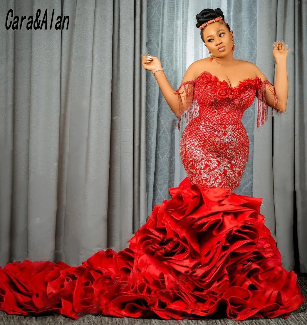 Traditional African Mermaid Evening Dresses For Women Wedding Party Off The Shoulder Ruffles Train Robe De Soirée De Mariage
Traditional African Mermaid Evening Dresses For Women Wedding Party Off The Shoulder Ruffles Train Robe De Soirée De Mariage
