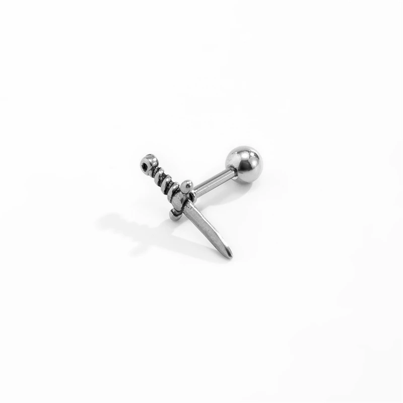 Simple Fashionable Temperament Sense Dagger Short Sword Exquisite Earrings Personality Men's Metal Earrings Party Gift Jewelry
Simple Fashionable Temperament Sense Dagger Short Sword Exquisite Earrings Personality Men's Metal Earrings Party Gift Jewelry