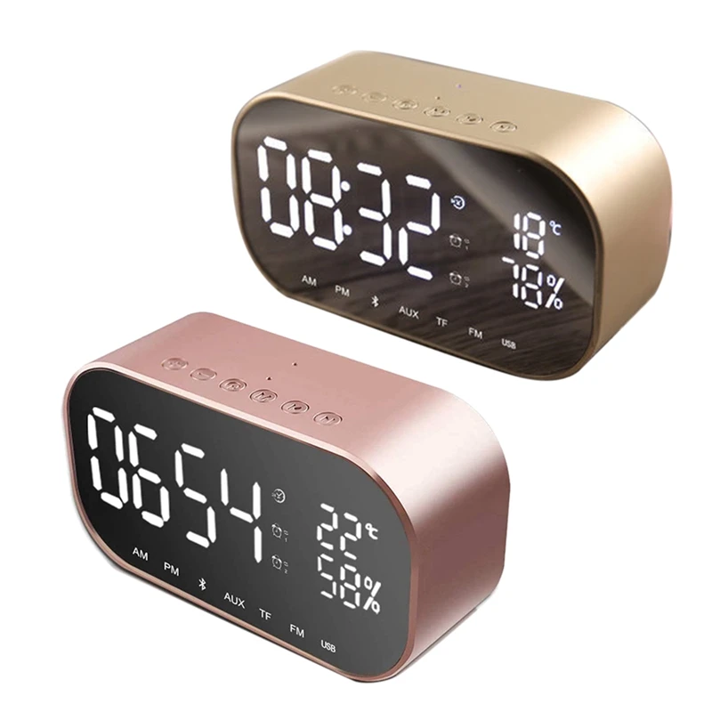 Цифровой будильник с Bluetooth-динамиком, прикроватный громкоговоритель lclock с двойным USB-портом для зарядки, стерео динамик с Драйвером
Цифровой будильник с Bluetooth-динамиком, прикроватный громкоговоритель lclock с двойным USB-портом для зарядки, стерео динамик с Драйвером