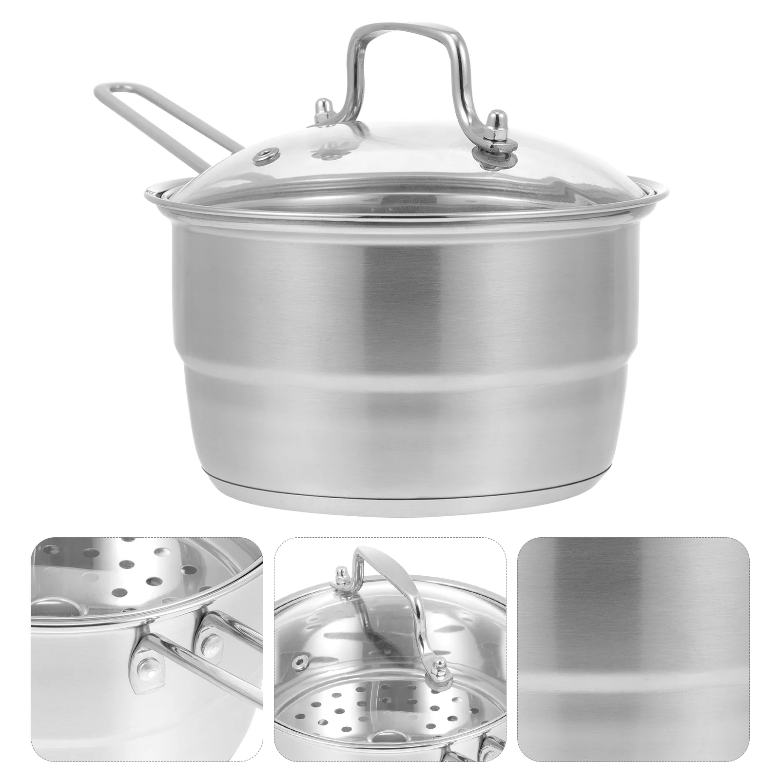 Stainless Steel Pot Pan: Saucepan Melting Pot Nonstick Butter Warmers with Steamer Basket Cooking Pot Boiler Pot Heating Stew
Stainless Steel Pot Pan: Saucepan Melting Pot Nonstick Butter Warmers with Steamer Basket Cooking Pot Boiler Pot Heating Stew