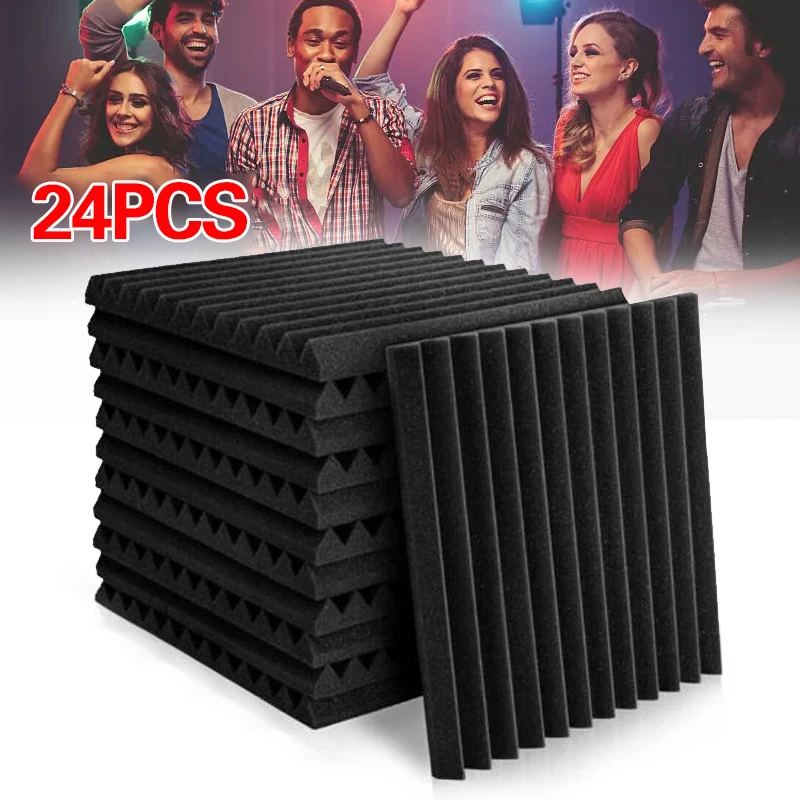 24PCS Material Flame Retardant Soundproof Cotton Foam Studio Acoustic Tiles Panels Recording Studio Indoor Muffling Wall
24PCS Material Flame Retardant Soundproof Cotton Foam Studio Acoustic Tiles Panels Recording Studio Indoor Muffling Wall