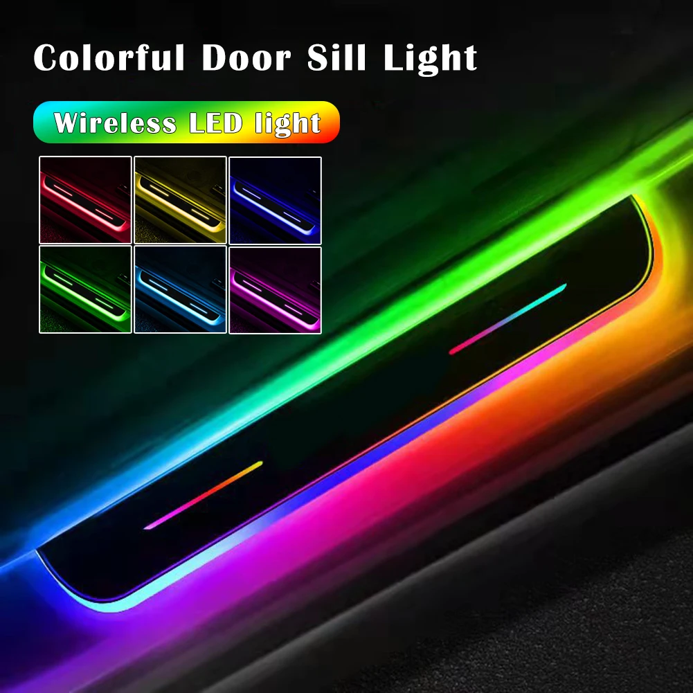 4Pcs/set Customized Car door illuminated sill light RGB Power Moving LED Welcome Pedal Welcome Pedal Car Scuff Plate Pedal Light
4Pcs/set Customized Car door illuminated sill light RGB Power Moving LED Welcome Pedal Welcome Pedal Car Scuff Plate Pedal Light