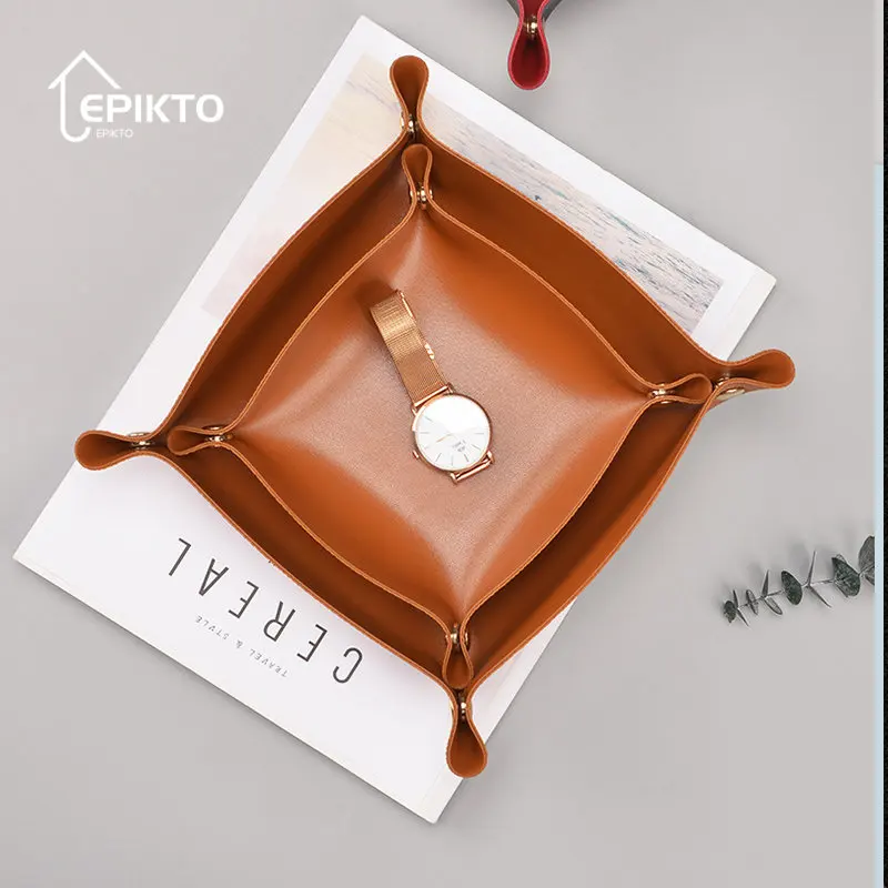 Epikto Nordic PU Leather Jewelry Storage Tray Tabletop Cosmetics Tray Living Room Porch Small Ornaments Home Decoration
Epikto Nordic PU Leather Jewelry Storage Tray Tabletop Cosmetics Tray Living Room Porch Small Ornaments Home Decoration