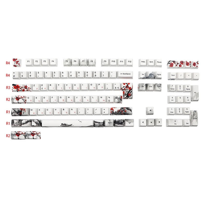 111-key OEM Profile PBT DYE SUB Keycaps Plum Blossom Fin / Fre/ DE for Gaming Mechanical Keyboard Keyswitch DIY Key Caps
111-key OEM Profile PBT DYE SUB Keycaps Plum Blossom Fin / Fre/ DE for Gaming Mechanical Keyboard Keyswitch DIY Key Caps